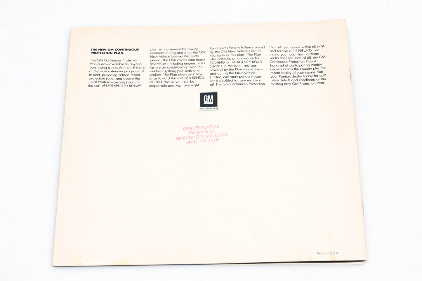 General Motors IQ013-30 1980 Pontiac Sales Brochure