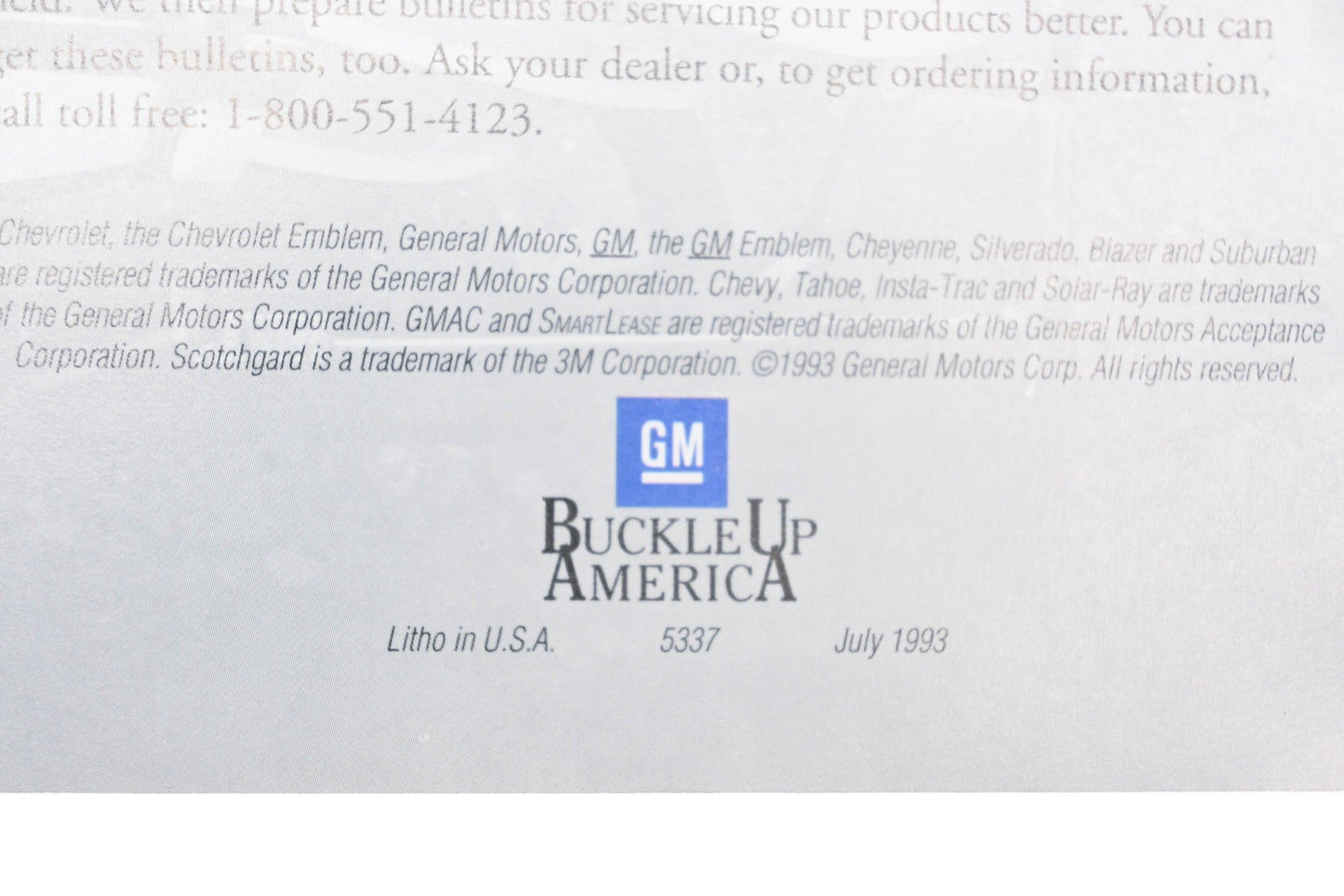 General Motors 5337 1994 Chevy Sports Utilities Sales Brochure
