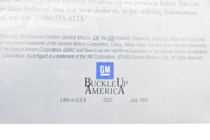 General Motors 5337 1994 Chevy Sports Utilities Sales Brochure