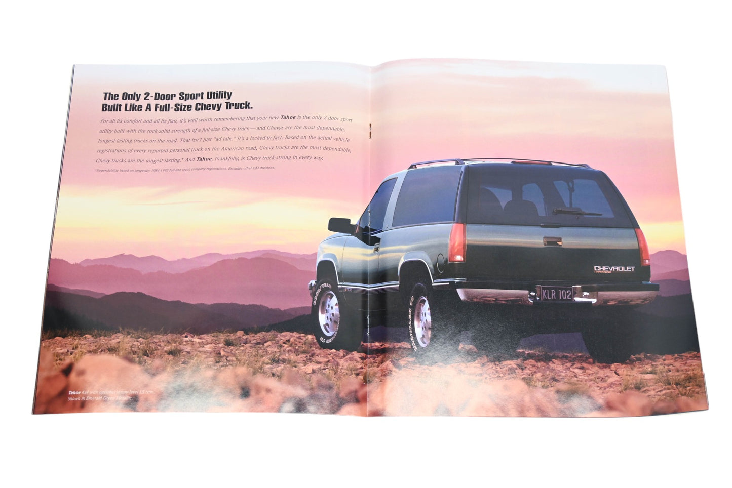 General Motors RO017-23 1994 Chevrolet Tahoe Sales Brochure