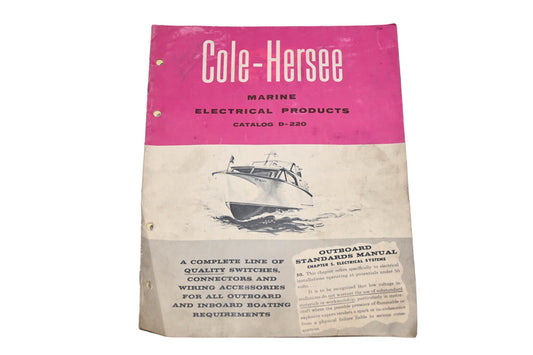 Cole-Hersee D-220 Marine Electrical Products Catalog