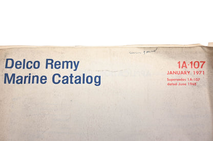 Delco-Remy 1A-107 1971 January Marine Catalog