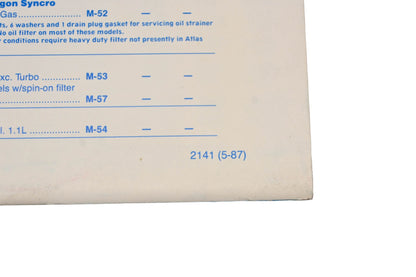 Atlas 2141 1987 Filter Application Data Catalog