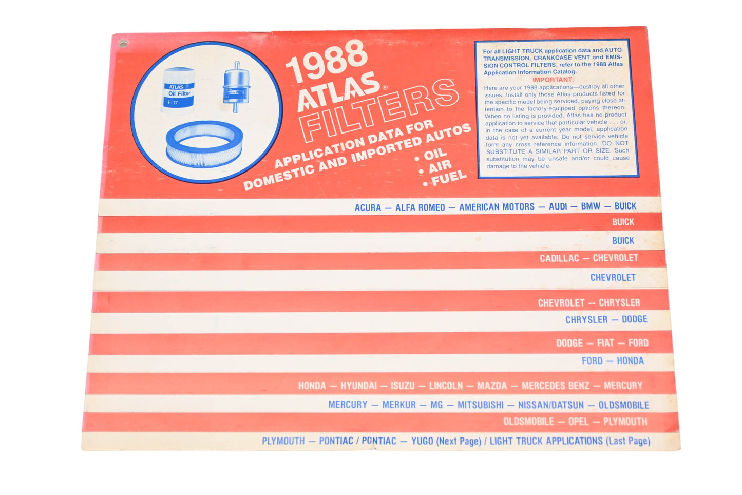 Atlas 2188 1988 Filter Application Data Catalog