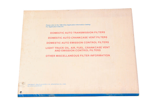 Atlas RO017-35 1986 Filter Application Data Catalog