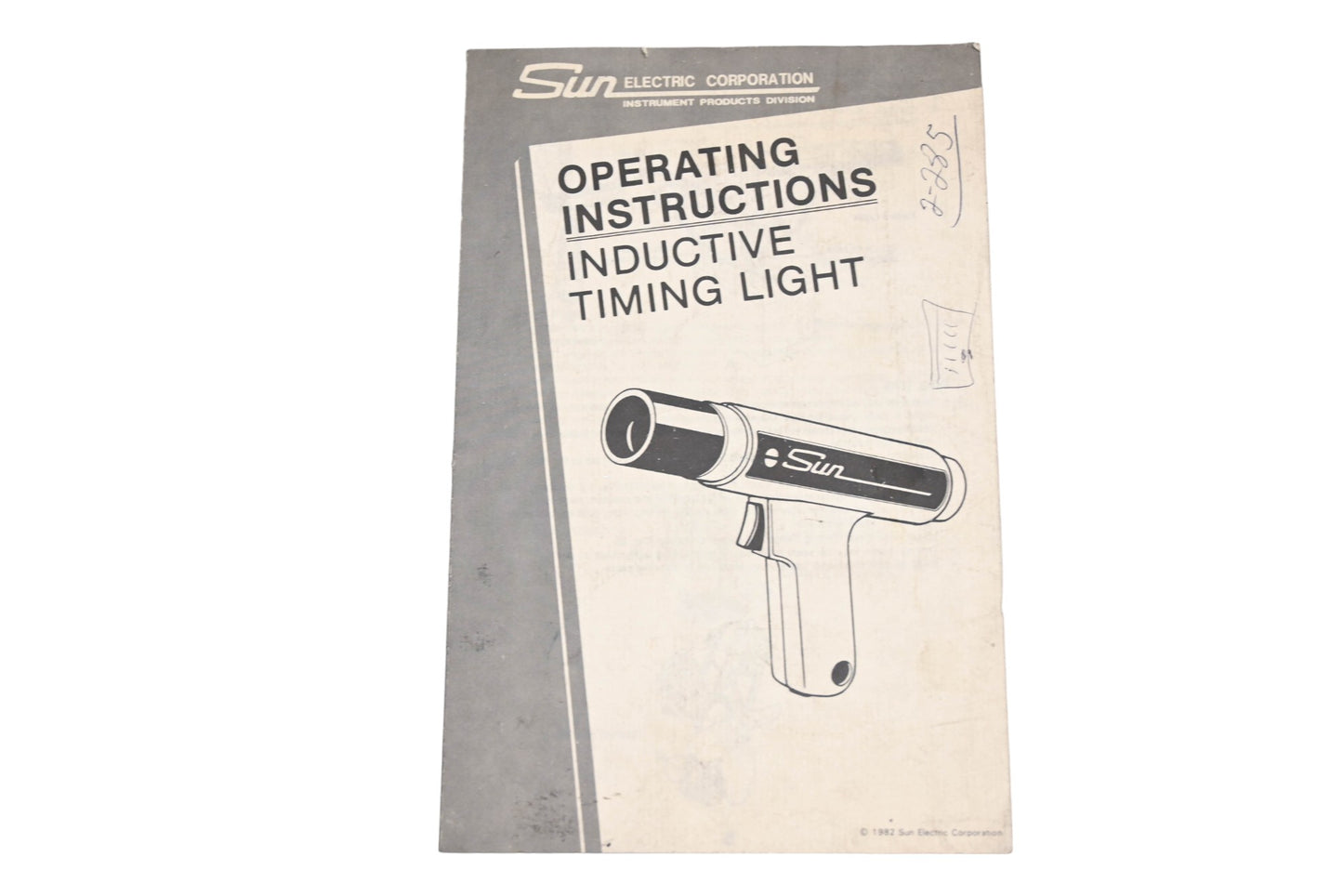Sun Electric Corporation 0692-5004-1CP 1982 Operating Instructions Inductive Timing Light Manual