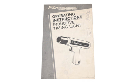 Sun Electric Corporation 0692-5004-1CP 1982 Operating Instructions Inductive Timing Light Manual