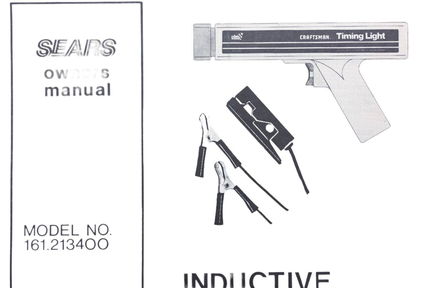 Sears 2-166301 Inductive Timing Light Model 161.213400 Owners Manual