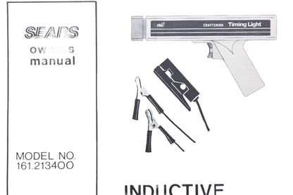 Sears 2-166301 Inductive Timing Light Model 161.213400 Owners Manual