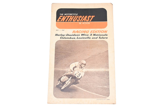 OEM Harley-Davidson RO017-40 July 1967 The Motorcycle Enthusiast In Action Magazine