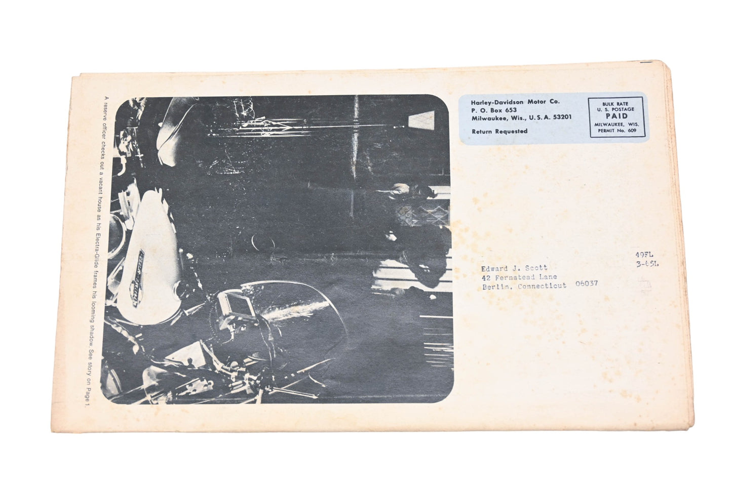 OEM Harley-Davidson RO017-44 October 1967 The Motorcycle Enthusiast In Action Magazine