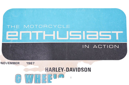 OEM Harley-Davidson RO017-45 November 1967 The Motorcycle Enthusiast In Action Magazine