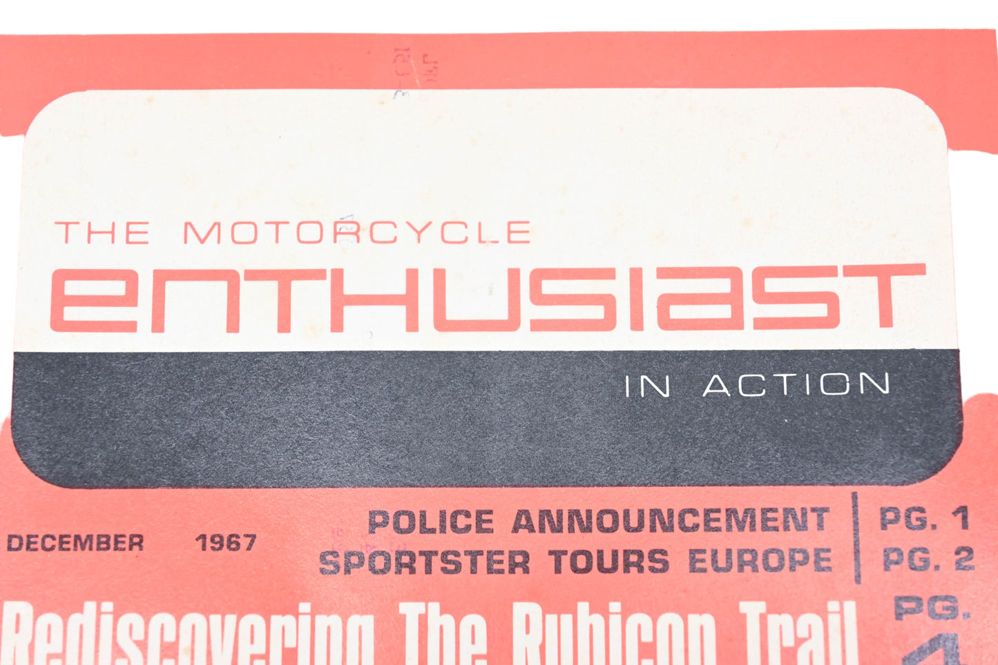 OEM Harley-Davidson RO017-46 December 1967 The Motorcycle Enthusiast In Action Magazine