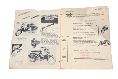 Zundapp RO017-48 1954 Sales Brochure