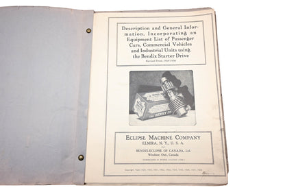 Bendix RO017-49 1929-38 Starter Drive Catalog