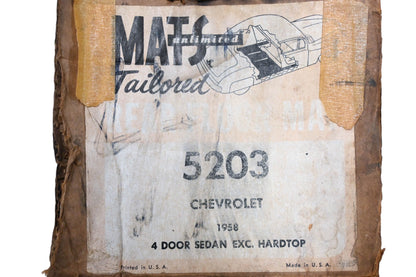 Mats Unlimited 5203 1958 Chevrolet 4 Door Sedan Floor Mat NOS