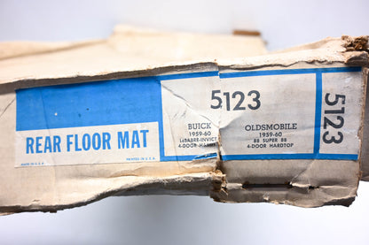 Crossville 5123 1959 Buick LeSabre / Oldsmobile Rear Floor Mat NOS