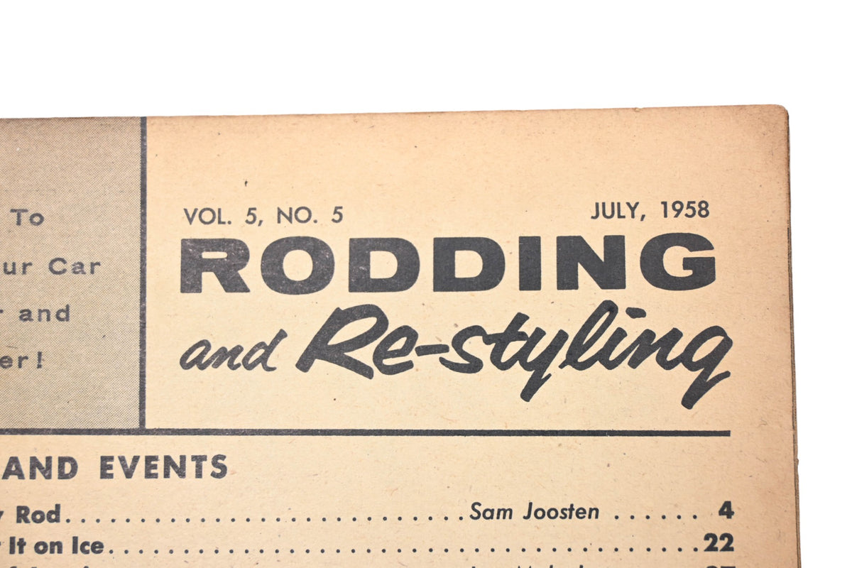 Rodding And Re-Styling RO005-19 July 1958 Magazine