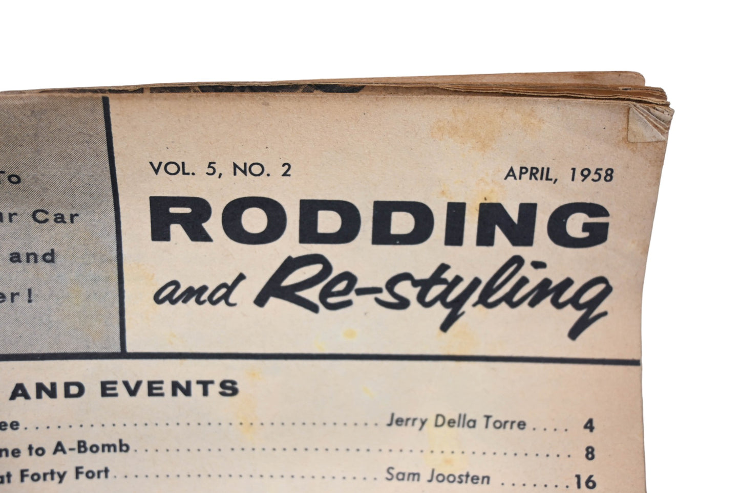 Rodding And Re-Styling RO005-22 April 1958 Magazine