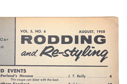 Rodding And Re-Styling RO005-24 August 1958 Magazine