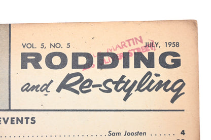 Rodding And Re-Styling RO005-26 July 1958 Magazine