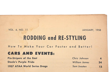 Rodding And Re-Styling RO005-27 January 1958 Magazine