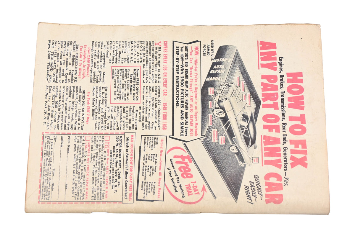 Rodding And Re-Styling RO005-30 September 1958 Magazine