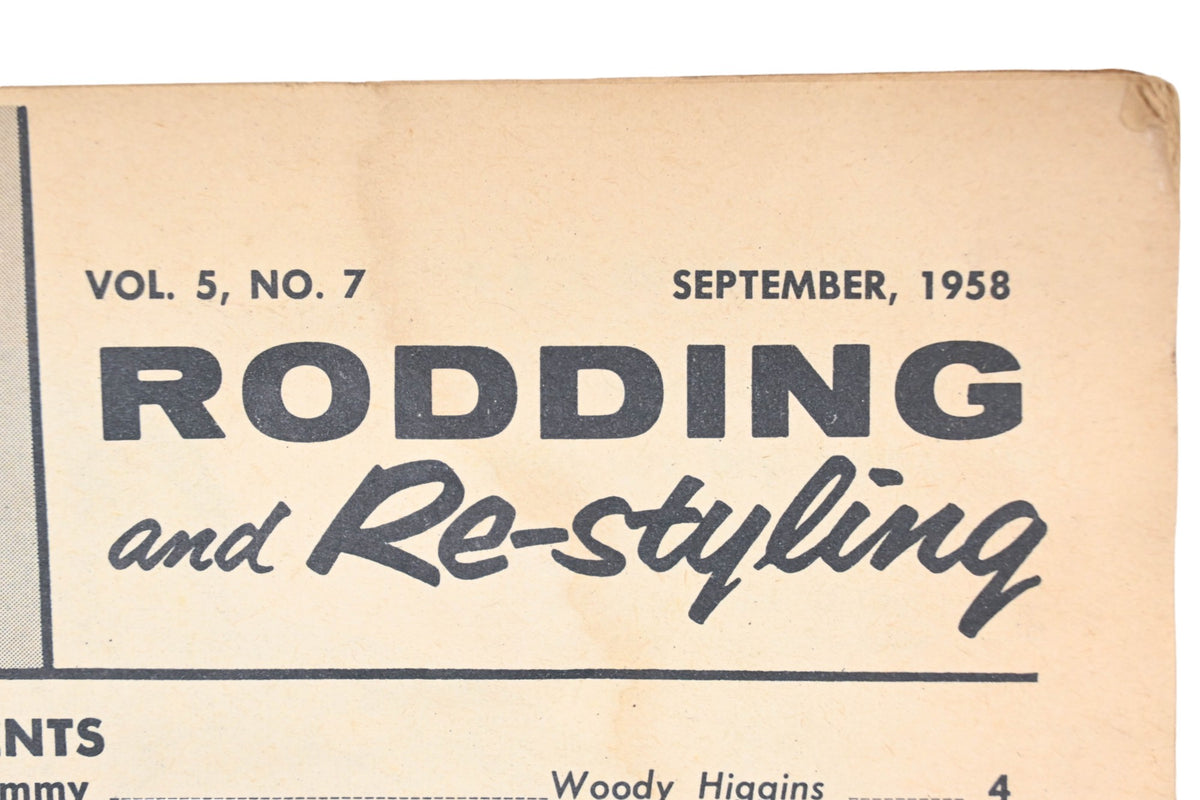 Rodding And Re-Styling RO005-30 September 1958 Magazine