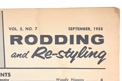 Rodding And Re-Styling RO005-30 September 1958 Magazine