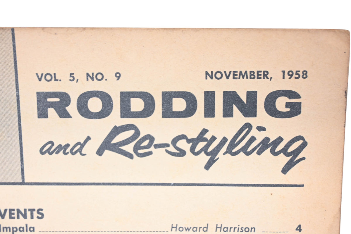Rodding And Re-Styling RO005-32 November 1958 Magazine