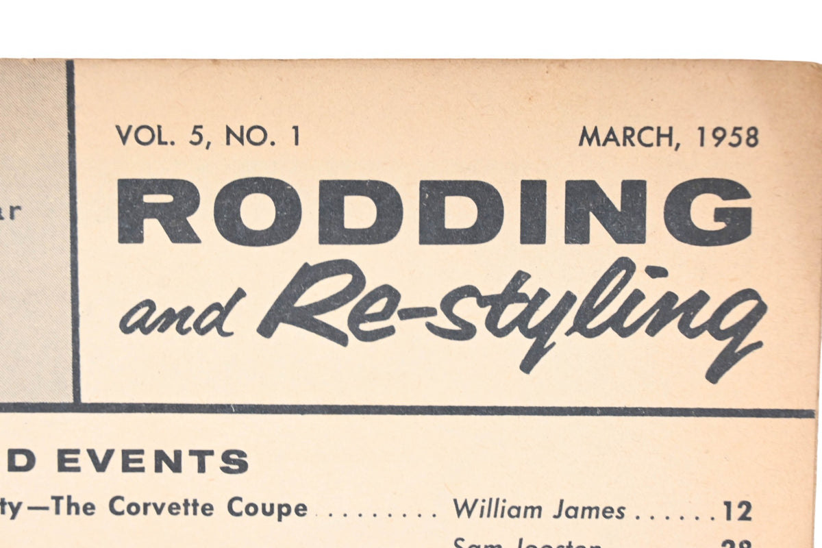 Rodding And Re-Styling RO013-30 March 1958 Magazine