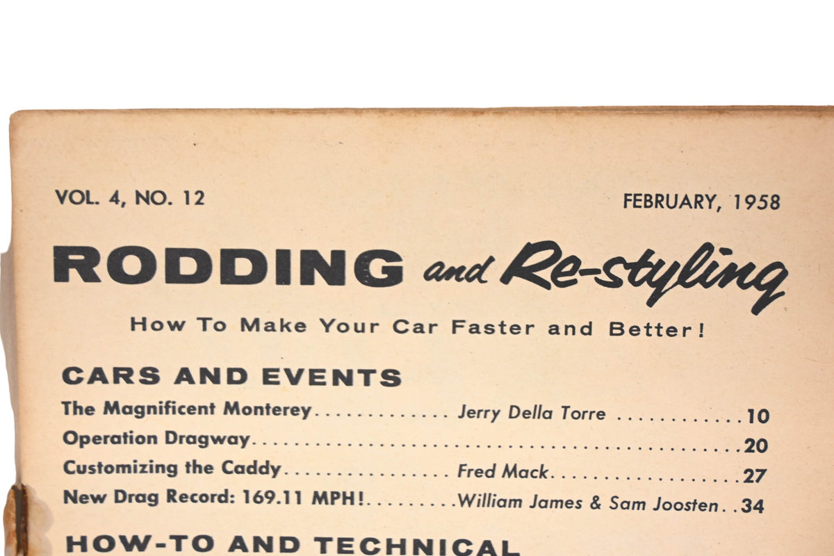 Rodding And Re-Styling RO013-31 February 1958 Magazine