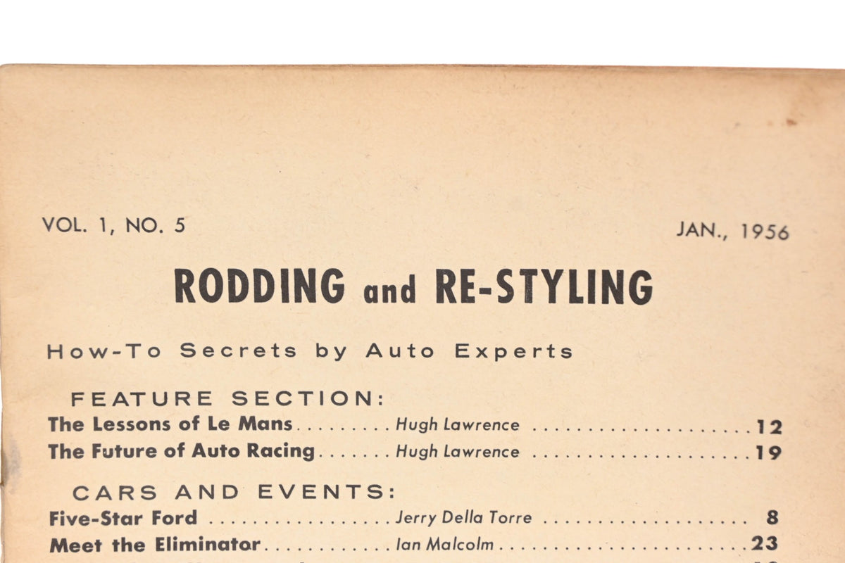 Rodding And Re-Styling RO009-18 January 1956 Magazine
