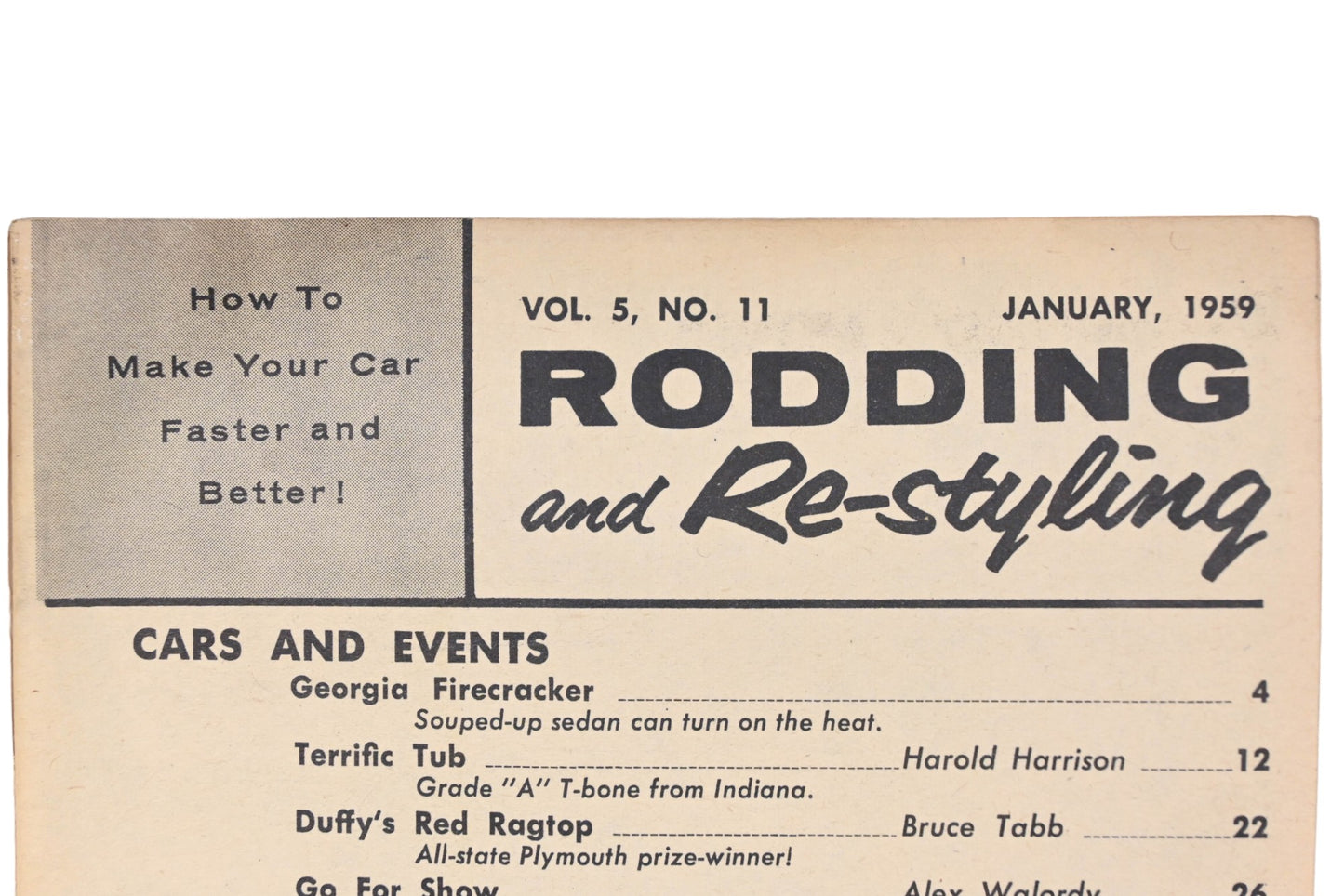 Rodding And Re-Styling RO009-27 January 1959 Magazine