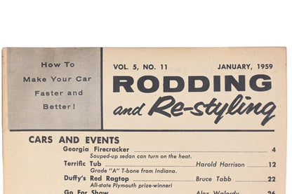 Rodding And Re-Styling RO009-27 January 1959 Magazine