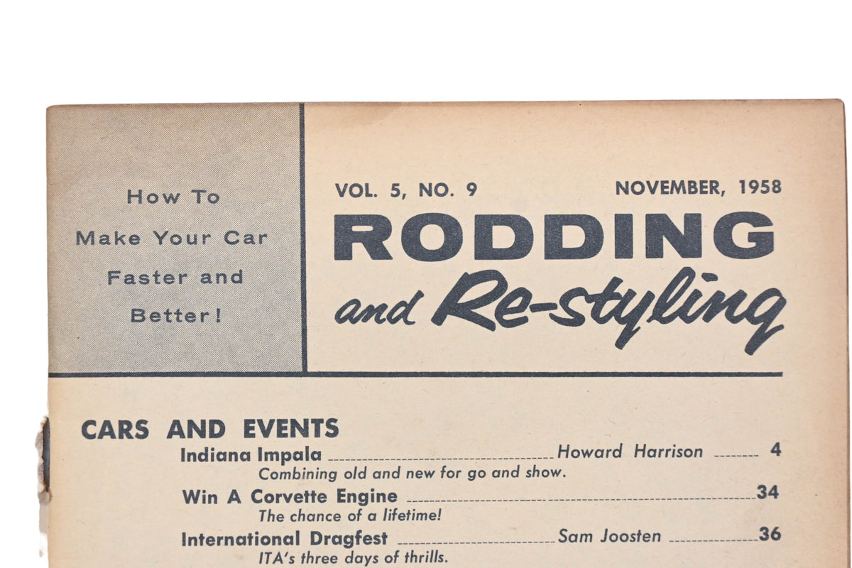 Rodding And Re-Styling RO009-28 November 1958 Magazine