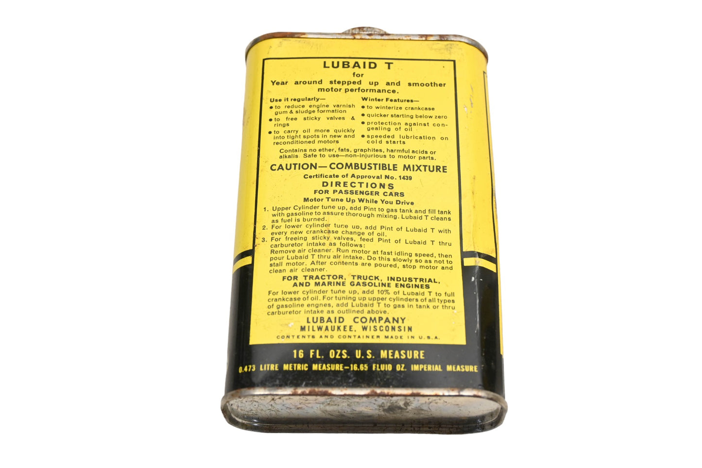 Lubaid T HJ003-30 Motor Tune Up 16oz Can NOS