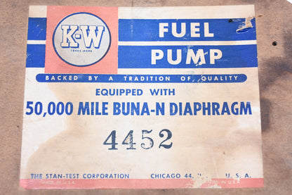 K-W 4452 Mechanical Fuel Filter Pump NOS