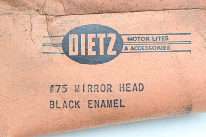 Dietz 75 Black Enamel 6" Side Mirror NOS