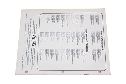 ARA 6600828RG 1984 Auto Air Conditioning Application Guide