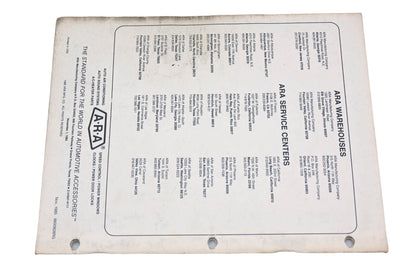 ARA 6600828RG 1986 Auto Air Conditioning Application Guide