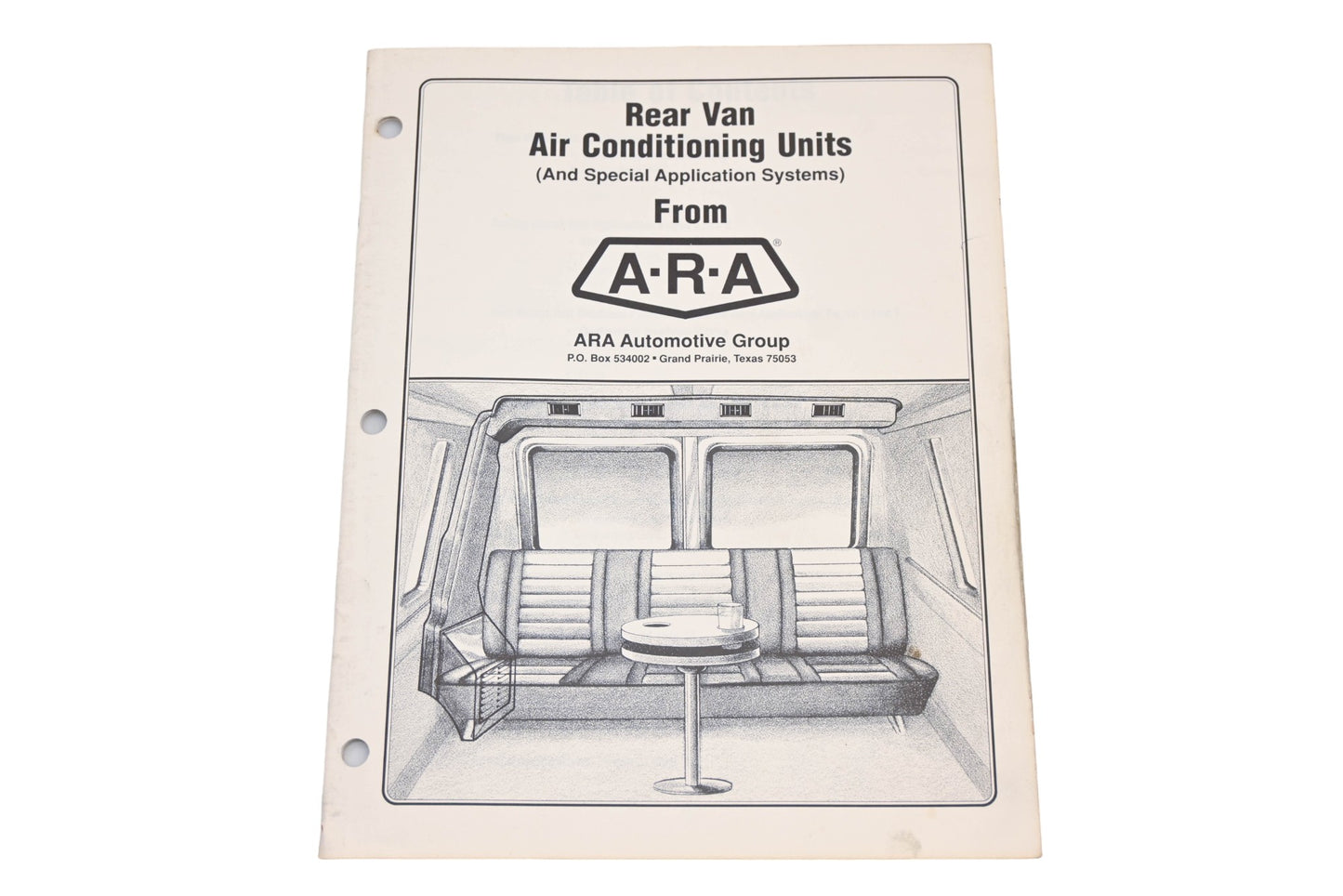 ARA 6600213 R/S, 6600213R/S Rear Van Air Conditioning Units & Special Application Systems Catalog