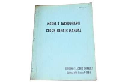 Sangamo Electric Company 759 Model F Tachograph Clock Repair Manual