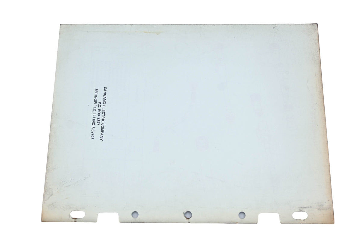 Sangamo Electric Company 854 Model F Tachograph Replacement Parts List