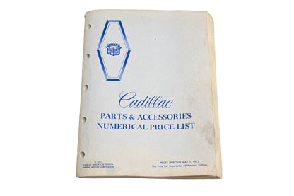 Cadillac YC003-27 1973 Parts & Accessories Numerical Parts List