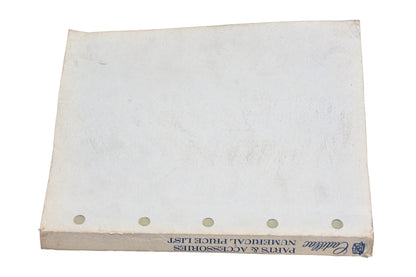 Cadillac YC003-27 1973 Parts & Accessories Numerical Parts List