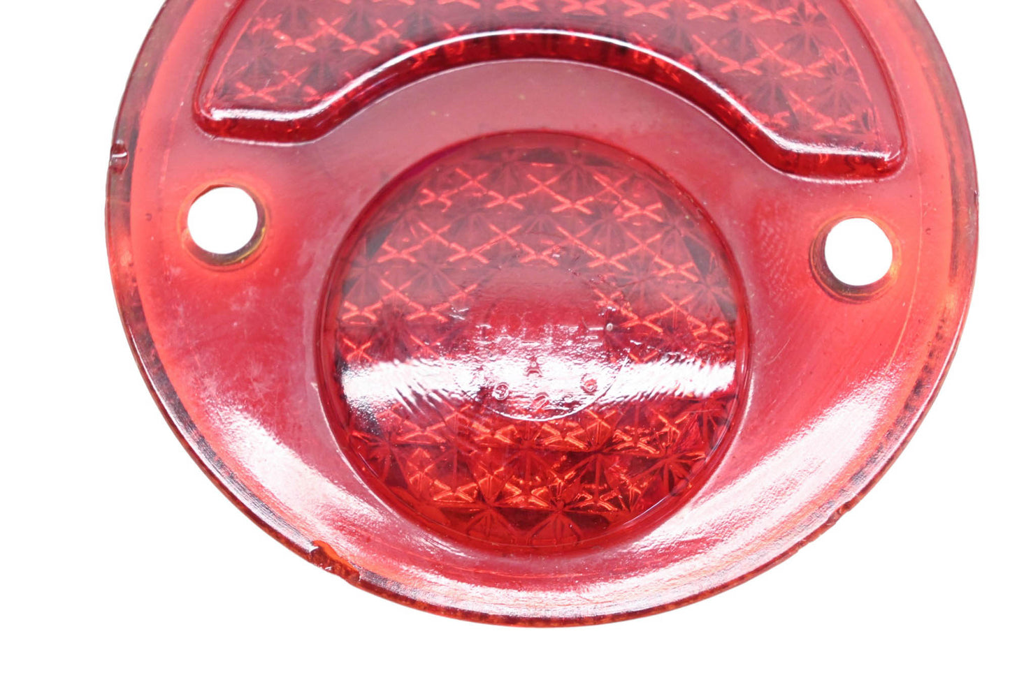 K-D 256, T-256 Red Glass Triflex 3-1/2" Tail Light Lens NOS