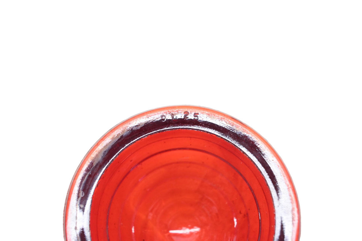 K-D BL25 Red Glass Beehive Tail Light 2-7/16" Lens NOS