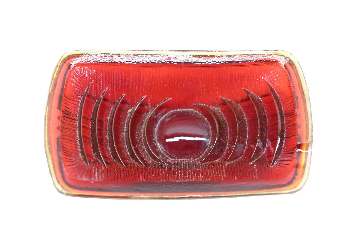 Sunbeam P117 Red Glass Tail Light 2-1/8" x 3-5/8" Lens NOS
