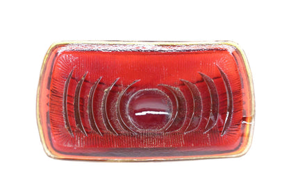 Sunbeam P117 Red Glass Tail Light 2-1/8" x 3-5/8" Lens NOS